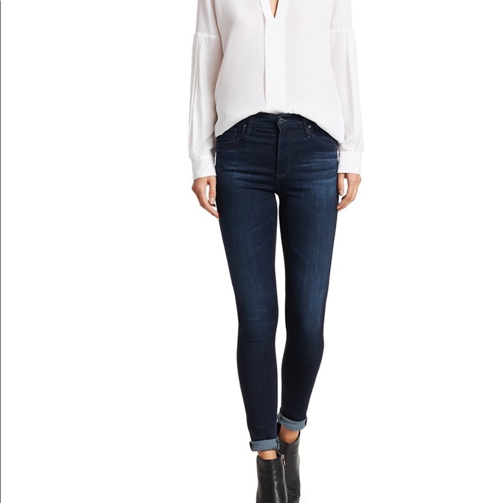 AG Farah High-Rise Stretch Skinny Ankle Jeans